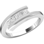 Picture of A striking Princess Cut twist diamond ring in 18ct white gold