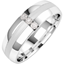 Picture of A striking Round Brilliant Cut diamond set mens ring in 18ct white gold