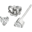 Picture of A timeless pair of Heart shaped diamond earrings in 18ct white gold