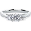 Picture of A beautiful Round Brilliant Cut three stone diamond ring in 18ct white gold