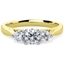 Picture of A beautiful Round Brilliant Cut three stone diamond ring in 18ct yellow & white gold