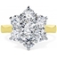 Picture of An elegant Round Brilliant Cut cluster diamond ring in 18ct yellow & white gold
