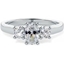 Picture of A stunning Oval & Round Brilliant Cut diamond ring in platinum