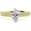 Picture of A beautiful Marquise Cut diamond ring with shoulder stones in 18ct yellow & white gold