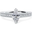 Picture of A beautiful Marquise Cut diamond ring with shoulder stones in platinum