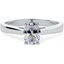 Picture of A beautiful Oval Cut solitaire diamond ring in platinum