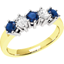 Picture of A stylish Round Brilliant Cut sapphire & diamond ring in 18ct yellow & white gold