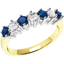 Picture of A luxurious Round Brilliant Cut sapphire & diamond eternity ring in 18ct yellow & white gold