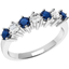Picture of A luxurious Round Brilliant Cut sapphire & diamond eternity ring in 18ct white gold