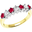 Picture of A luxurious Round Brilliant Cut ruby & diamond eternity ring in 18ct yellow & white gold