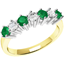 Picture of A luxurious Round Brilliant Cut emerald & diamond eternity ring in 18ct yellow & white gold