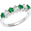Picture of A luxurious Round Brilliant Cut emerald & diamond eternity ring in 18ct white gold