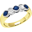 Picture of A stylish Round Brilliant Cut sapphire & diamond eternity ring in 18ct yellow & white gold