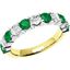 Picture of A beautiful Round Brilliant Cut emerald & diamond eternity ring in 18ct yellow & white gold