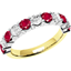 Picture of A beautiful Round Brilliant Cut ruby & diamond eternity ring in 18ct yellow & white gold