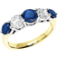 Picture of An elegant Round Brilliant Cut sapphire & diamond eternity ring in 18ct yellow & white gold