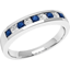 Picture of A timeless Round Brilliant Cut sapphire & diamond eternity ring in 18ct white gold