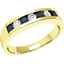 Picture of An elegant Round Brilliant Cut sapphire & diamond eternity ring in 18ct yellow gold