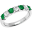 Picture of A beautiful emerald & diamond eternity ring in 18ct white gold