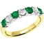 Picture of A beautiful emerald & diamond eternity ring in 18ct yellow & white gold