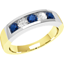 Picture of A stunning five stone sapphire & diamond eternity ring in 18ct yellow & white gold