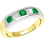Picture of A beautiful Round Brilliant Cut emerald & diamond ring in 18ct yellow & white gold