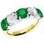 Picture of A stunning Round Brilliant Cut emerald & diamond ring in 18ct yellow & white gold