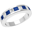 Picture of An elegant sapphire & diamond eternity ring in 18ct white gold