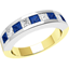 Picture of An elegant sapphire & diamond eternity ring in 18ct yellow & white gold