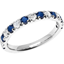 Picture of A beautiful Round Brilliant Cut sapphire & diamond eternity ring in 18ct white gold