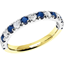 Picture of A beautiful Round Brilliant Cut sapphire & diamond eternity ring in 18ct yellow & white gold