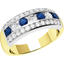 Picture of A stunning sapphire & diamond cocktail ring in 18ct yellow & white gold