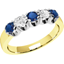 Picture of A luxurious Round Brilliant Cut sapphire & diamond ring in 18ct yellow & white gold