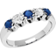 Picture of A luxurious Round Brilliant Cut sapphire & diamond ring in 18ct white gold