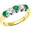 Picture of A luxurious Round Brilliant Cut emerald & diamond ring in 18ct yellow & white gold