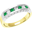 Picture of A luxurious emerald & diamond eternity ring in 18ct yellow & white gold