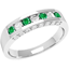 Picture of A luxurious emerald & diamond eternity ring in 18ct white gold