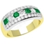Picture of A stunning emerald & diamond cocktail ring in 18ct yellow & white gold