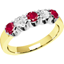 Picture of A luxurious Round Brilliant Cut ruby & diamond ring in 18ct yellow & white gold