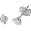 Picture of A unique pair of Round Brilliant Cut diamond earrings in 18ct white gold