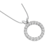 Picture of A stunning Round Brilliant Cut diamond circle necklace in 18ct white gold