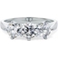 Picture of A classic Round Brilliant Cut three stone diamond ring in platinum