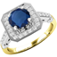 Picture of A beautiful sapphire & diamond cluster style ring in 18ct yellow & white gold