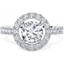 Picture of A stunning Round Brilliant Cut halo diamond ring in 18ct white gold