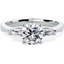 Picture of A stylish Round Brilliant Cut diamond ring with shoulder stones in 18ct white gold