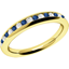 Picture of A stylish Round Brilliant Cut sapphire & diamond eternity ring in 18ct yellow gold