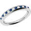 Picture of A stylish Round Brilliant Cut sapphire & diamond eternity ring in 18ct white gold