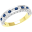 Picture of A breathtaking sapphire & diamond eternity ring in 18ct yellow & white gold