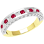 Picture of A breathtaking ruby & diamond eternity ring in 18ct yellow & white gold