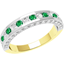 Picture of A breathtaking emerald & diamond eternity ring in 18ct yellow & white gold